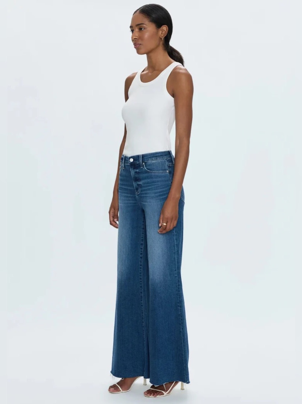Pistola Izzy Wide Leg Raw Hem Jean - size 26 - NWT